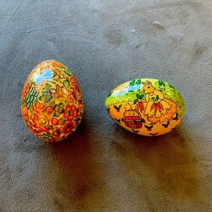 Paper mache Easter Egg and Easter Egg Trinket Box